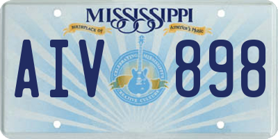 MS license plate AIV898