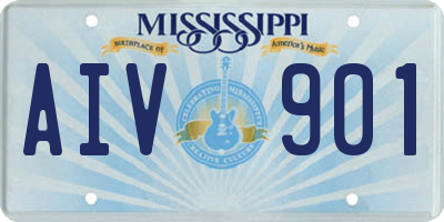 MS license plate AIV901
