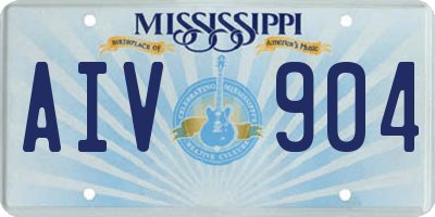 MS license plate AIV904