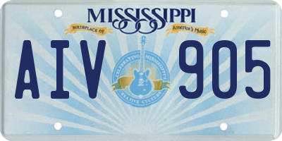 MS license plate AIV905