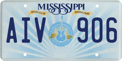 MS license plate AIV906