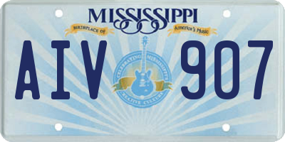 MS license plate AIV907