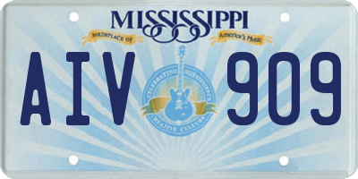 MS license plate AIV909