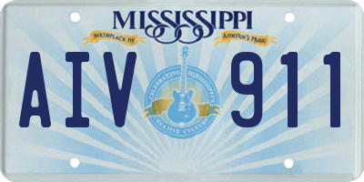MS license plate AIV911