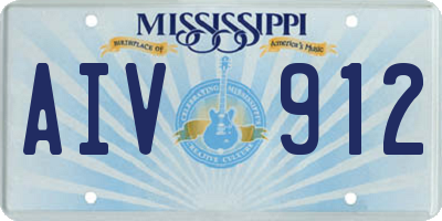 MS license plate AIV912