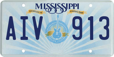 MS license plate AIV913