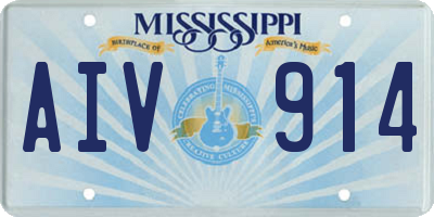 MS license plate AIV914