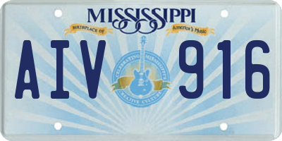 MS license plate AIV916