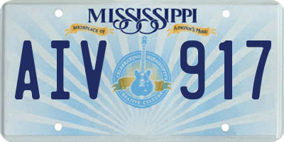 MS license plate AIV917