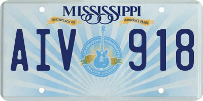 MS license plate AIV918