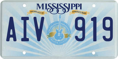 MS license plate AIV919