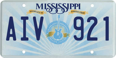 MS license plate AIV921