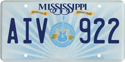 MS license plate AIV922