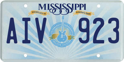 MS license plate AIV923