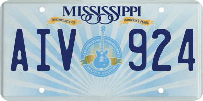 MS license plate AIV924