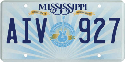 MS license plate AIV927