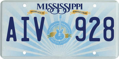 MS license plate AIV928