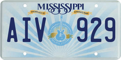 MS license plate AIV929