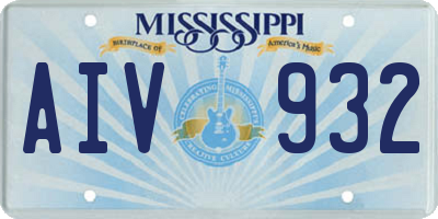MS license plate AIV932