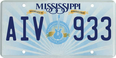 MS license plate AIV933