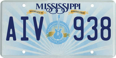 MS license plate AIV938