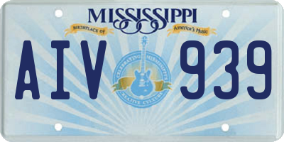 MS license plate AIV939
