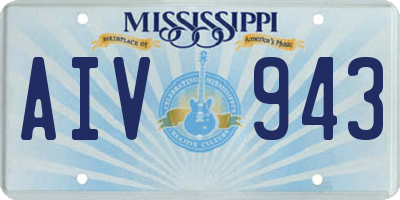 MS license plate AIV943
