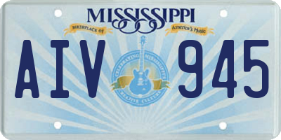 MS license plate AIV945