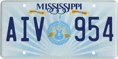 MS license plate AIV954