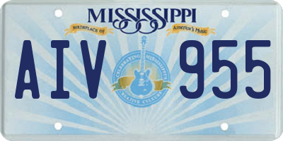 MS license plate AIV955