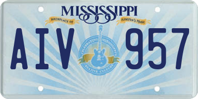 MS license plate AIV957