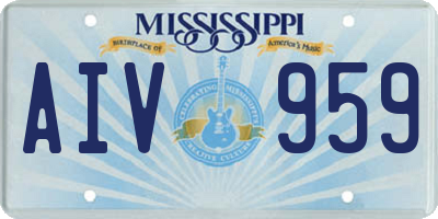 MS license plate AIV959