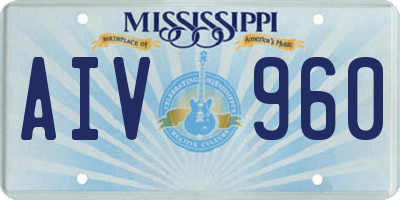 MS license plate AIV960
