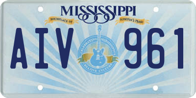 MS license plate AIV961