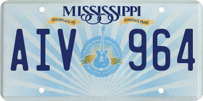 MS license plate AIV964