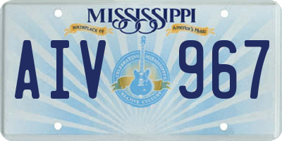 MS license plate AIV967