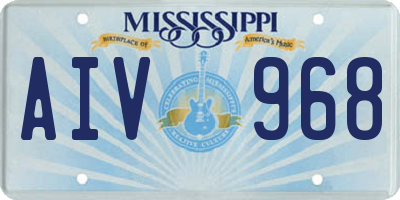 MS license plate AIV968