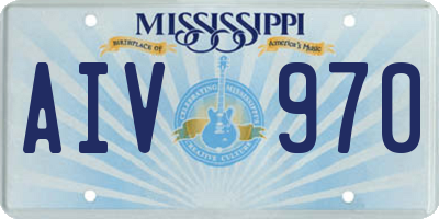 MS license plate AIV970