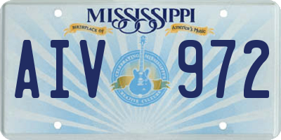 MS license plate AIV972