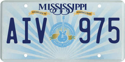 MS license plate AIV975
