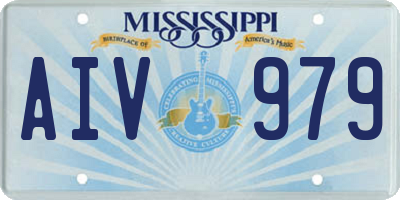 MS license plate AIV979