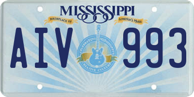 MS license plate AIV993
