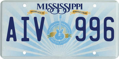 MS license plate AIV996