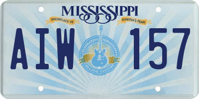 MS license plate AIW157