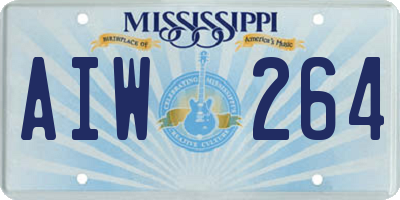 MS license plate AIW264