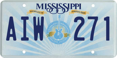 MS license plate AIW271