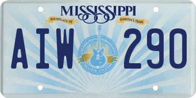 MS license plate AIW290