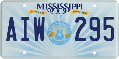 MS license plate AIW295