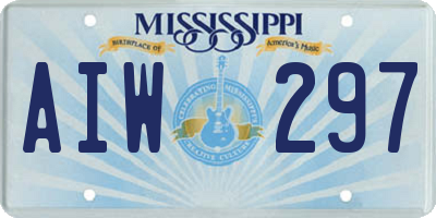 MS license plate AIW297