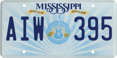 MS license plate AIW395
